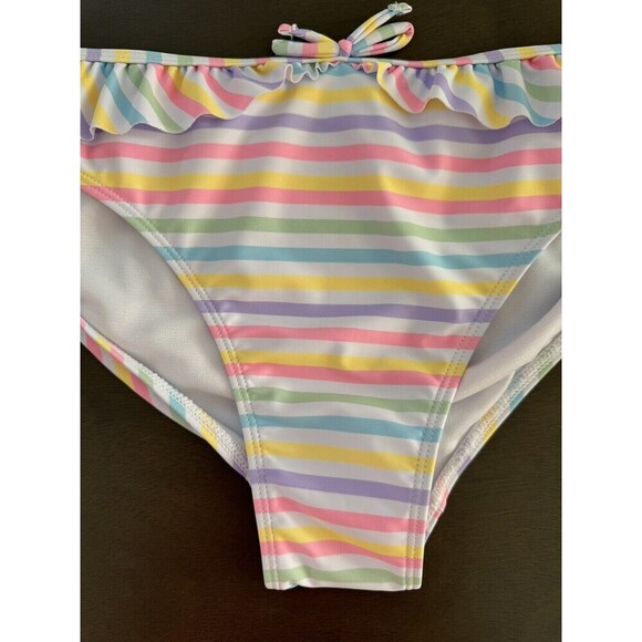 Freestyle Revolution Girls Tankini Swimsuit multicolor striped 2pc set Size 16 - Picture 4 of 12